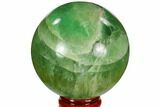 Polished Green Fluorite Sphere - Madagascar #106278-1